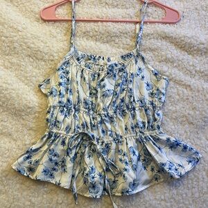 Blue Floral Women's Camisole